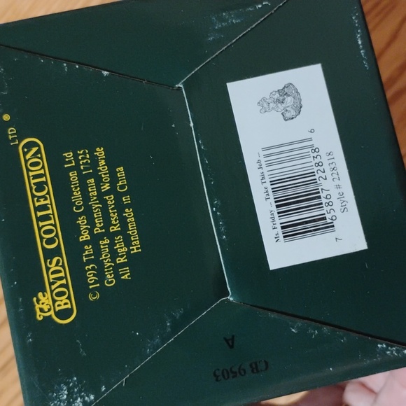 1993 THE BOYDS COLLECTION...TAKE THIS JOB RESIN BEAR FIGURINE. - Picture 11 of 12